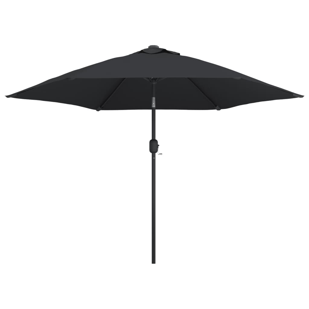 Vidaxl -parasol med metallstång 300 cm svart