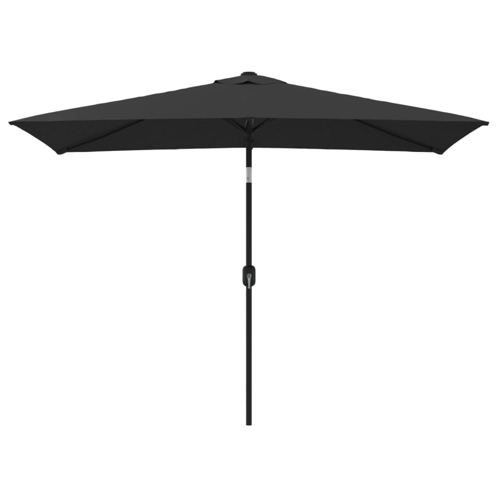 Vidaxl Parasol med metallstång 300x200 cm svart