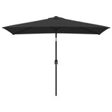 Parasol Vidaxl con poste de metal 300x200 cm negro