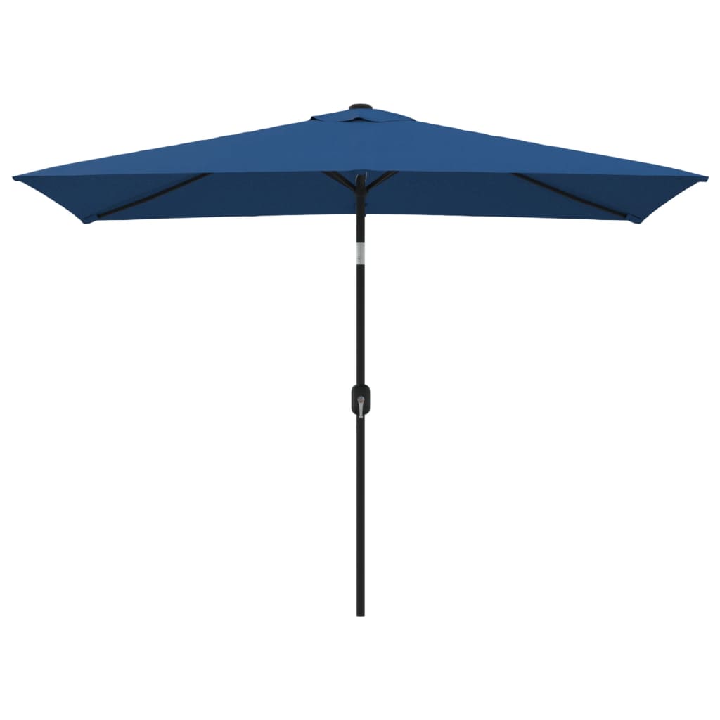 Vidaxl -Parasol mit Metallstangen 300 x 200 cm Azure Blau