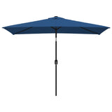 VidaXL Parasol met metalen paal 300x200 cm azuurblauw