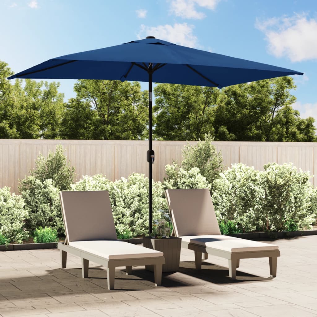 Vidaxl parasol s kovovým pólem 300x200 cm Azure Blue