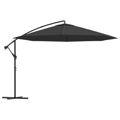 Vidaxl schwimmender Sonnenschirm mit Aluminiumstange 350 cm schwarz
