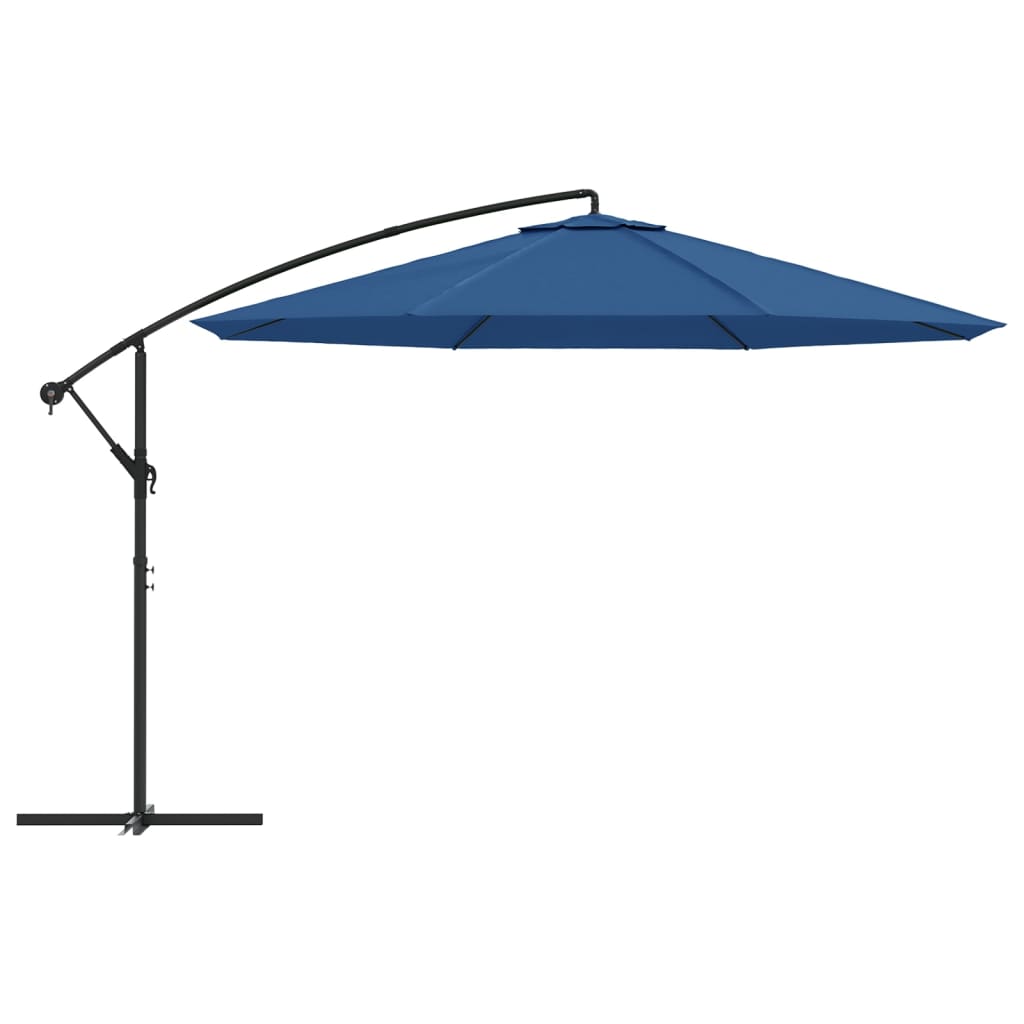 Parasol flotante de Vidaxl con polo de aluminio 350 cm azul