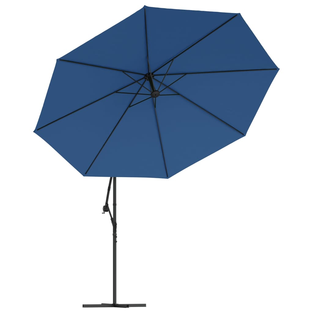 Parasol flotante de Vidaxl con polo de aluminio 350 cm azul