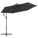 Vidaxl pływający parasol z biegunem aluminiowym 300 cm czarny