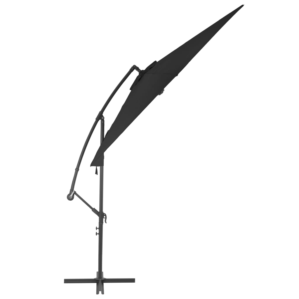 Vidaxl flytande parasol med aluminiumstång 300 cm svart