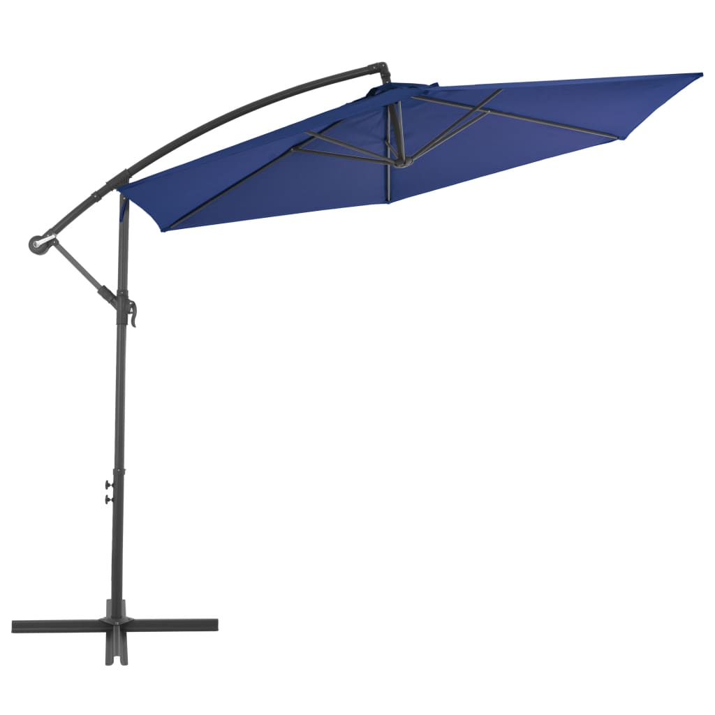 Vidaxl plovoucí parasol s hliníkovým pólem 300 cm modrá