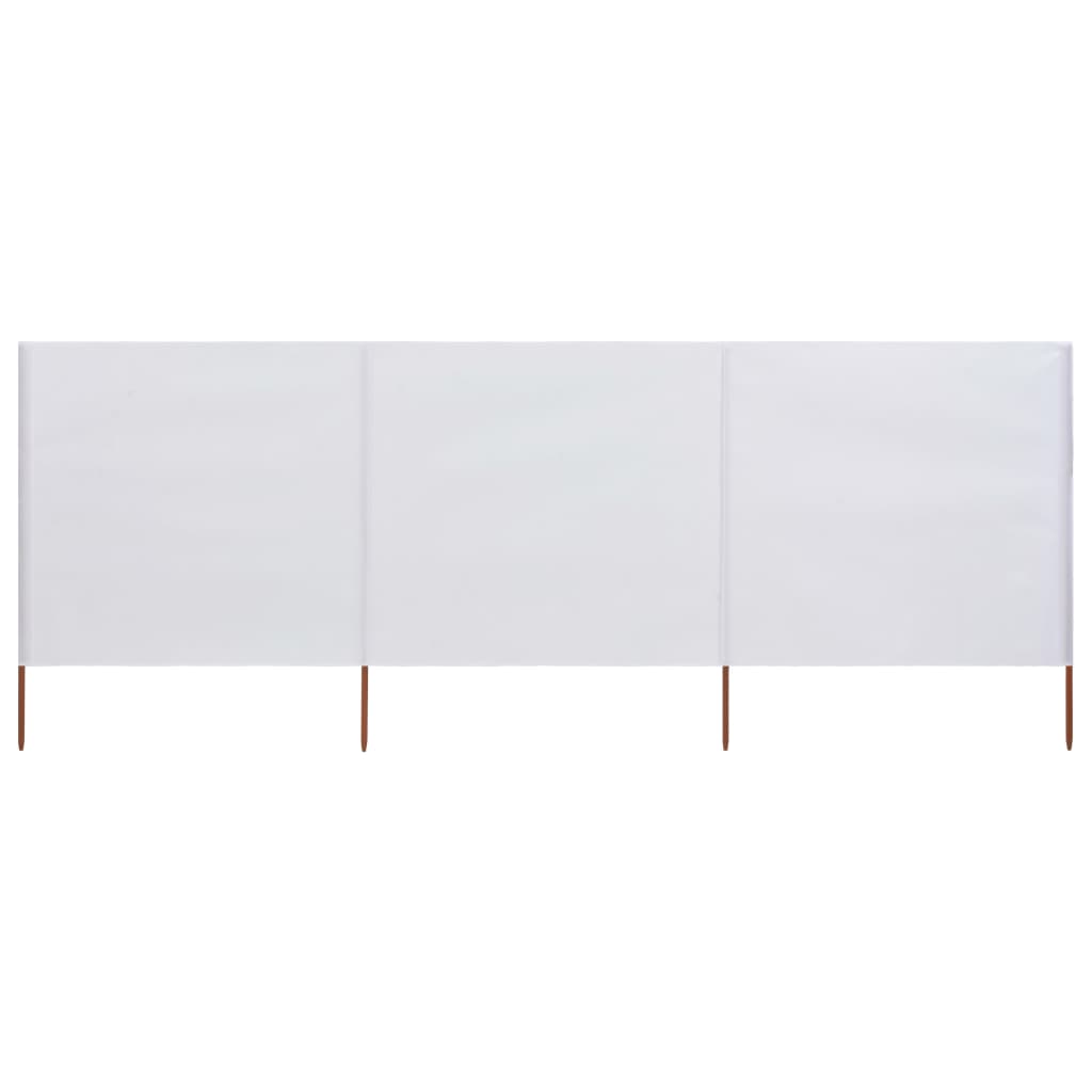 VidaXL Windshield 3 panels 400x80 cm Fabric sand white