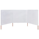 VidaXL Windshield 3 panels 400x80 cm Fabric sand white