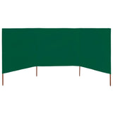 Vidaxl Windschutzscheibe 3 Paneele 400x80 cm Stoff grün