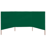 Vidaxl Windschutzscheibe 3 Paneele 400x80 cm Stoff grün