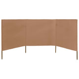 Vidaxl Windshield 3 Panels 400x80 cm Stoff Taupe