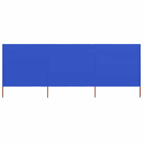 Vidaxl Windschutzscheibe 3 Paneele 400x120 cm Stoff Azure Blau