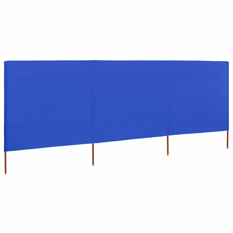 Vidaxl Windschutzscheibe 3 Paneele 400x120 cm Stoff Azure Blau