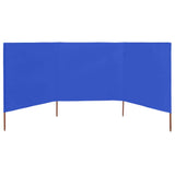 VidaXL Windshield 3 panels 400x120 cm fabric azure blue