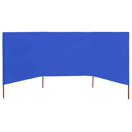 Vidaxl Windschutzscheibe 3 Paneele 400x120 cm Stoff Azure Blau