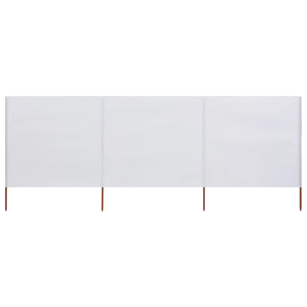 VidaXL Windshield 3 panels 400x160 cm Fabric sand white