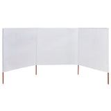Vidaxl Windschutzscheibe 3 Paneele 400x160 cm Stoff Sand Weiß