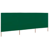 VidaXL Windshield 3 panels 400x160 cm Fabric green