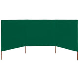 VidaXL Windshield 3 panels 400x160 cm Fabric green