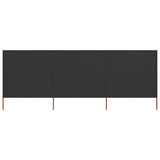 Vidaxl Windschutzscheibe 3 Paneele 400x160 cm Stoffanthrazit