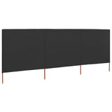 Vidaxl Windschutzscheibe 3 Paneele 400x160 cm Stoffanthrazit