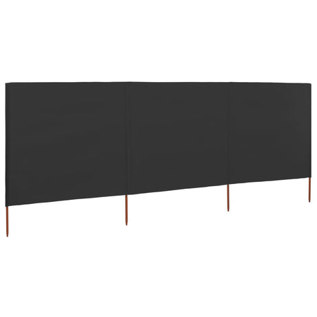 Vidaxl Windschutzscheibe 3 Paneele 400x160 cm Stoffanthrazit
