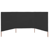 Vidaxl Windschutzscheibe 3 Paneele 400x160 cm Stoffanthrazit