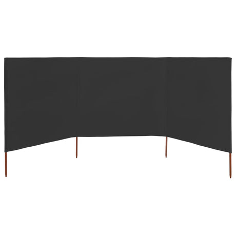 Vidaxl Windschutzscheibe 3 Paneele 400x160 cm Stoffanthrazit