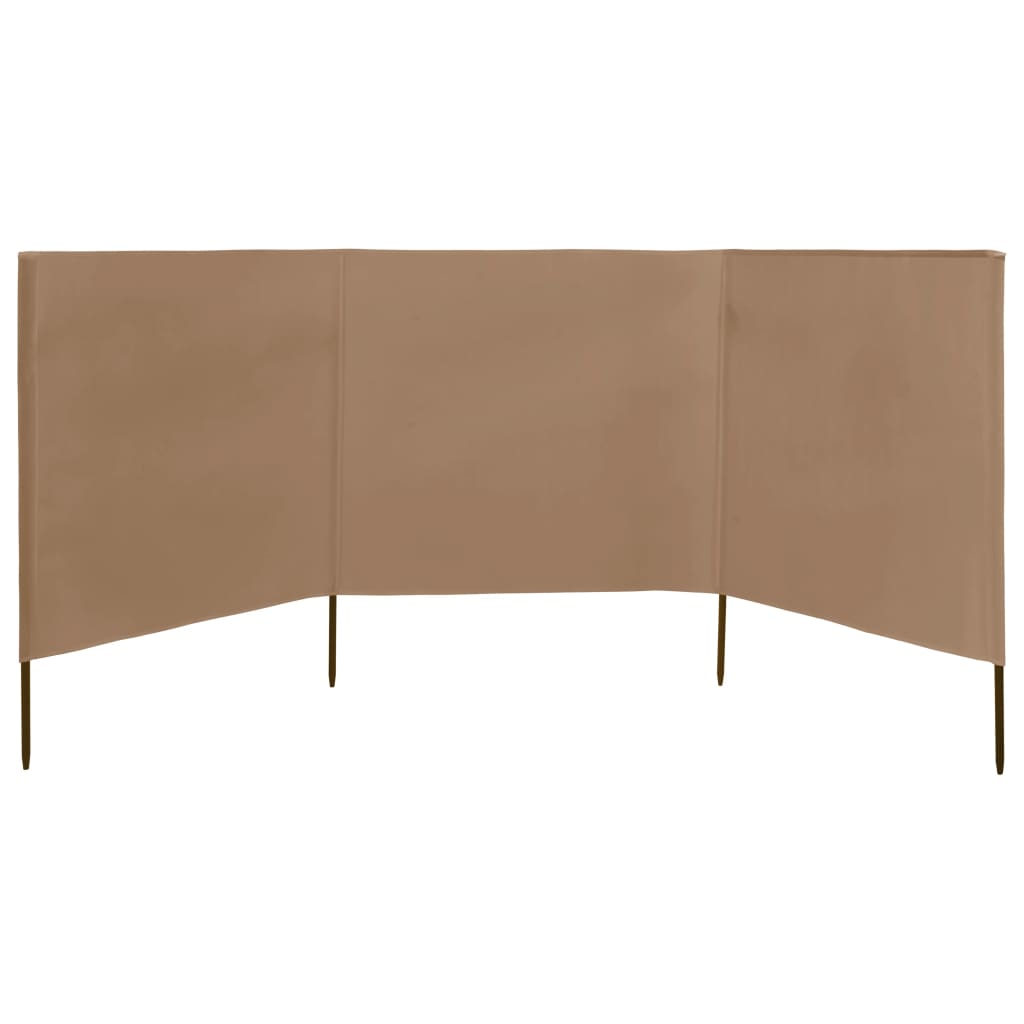 VidaXL Windshield 3 panels 400x160 cm Fabric taupe