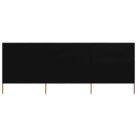 Vidaxx Windschutz 3-teilig 400x160 cm Stoff schwarz