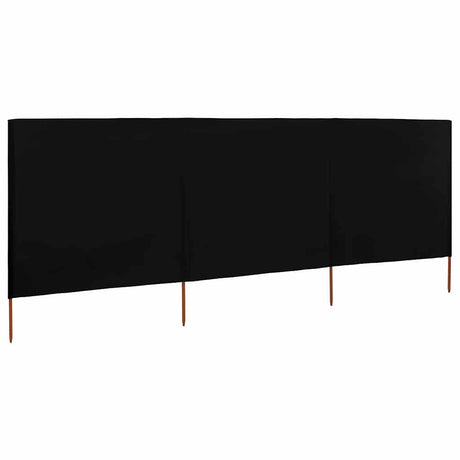 Vidaxx Windschutz 3-teilig 400x160 cm Stoff schwarz