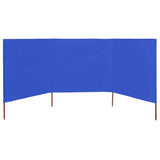 Vidaxl Windschutzscheibe 3 Paneele 400x160 cm Stoff Azure Blau