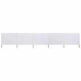 Vidaxl Windschutzscheibe 5 Paneele 600x80 cm Stoff Sand weiß