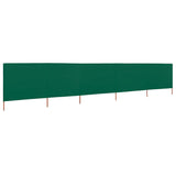 Pare-brise Vidaxl 5 panneaux 600x80 cm tissu vert