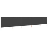 Pare-brise Vidaxl 5 panneaux 600x80 cm Tissu anthracite