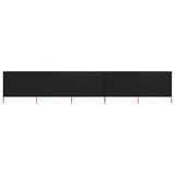 Vidaxl Windschutzscheibe 5 Paneele 600x80 cm Stoff schwarz