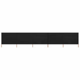 Vidaxl Windschutzscheibe 5 Paneele 600x80 cm Stoff schwarz