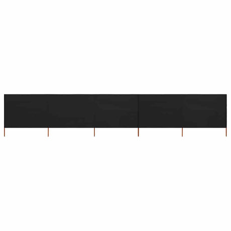 Vidaxl Windschutzscheibe 5 Paneele 600x80 cm Stoff schwarz