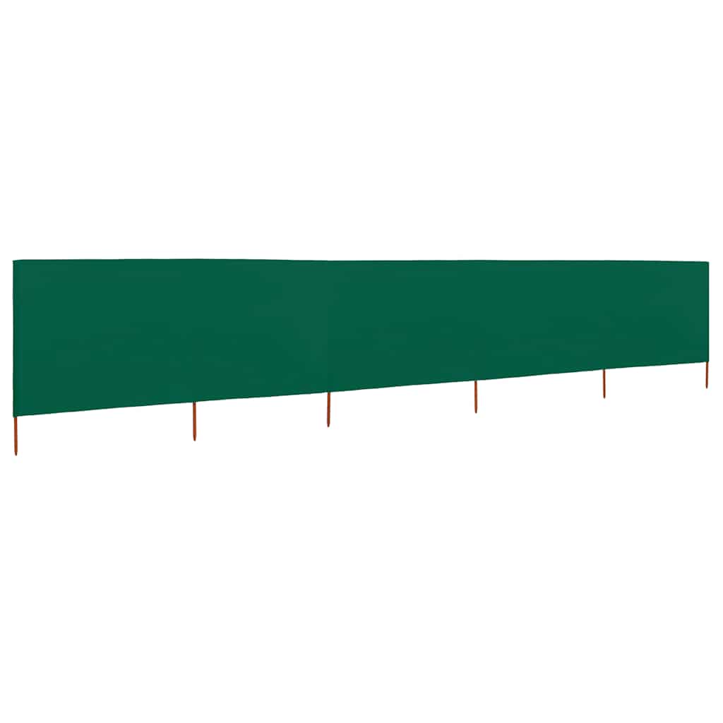 Vidaxl Windschutzscheibe 5 Paneele 600x120 cm Stoff grün