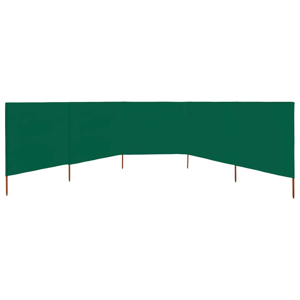 Vidaxl Windschutzscheibe 5 Paneele 600x120 cm Stoff grün