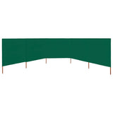 Vidaxl Windschutzscheibe 5 Paneele 600x120 cm Stoff grün