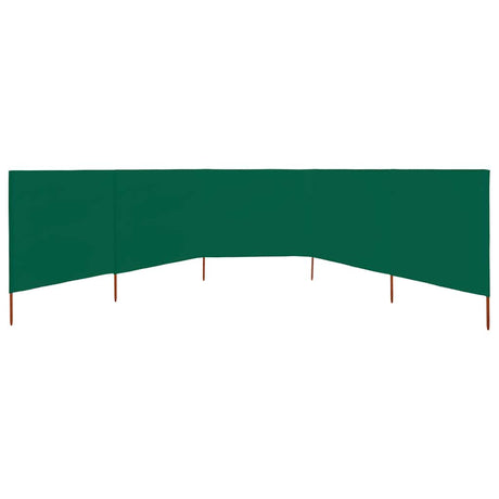 Vidaxl Windschutzscheibe 5 Paneele 600x120 cm Stoff grün
