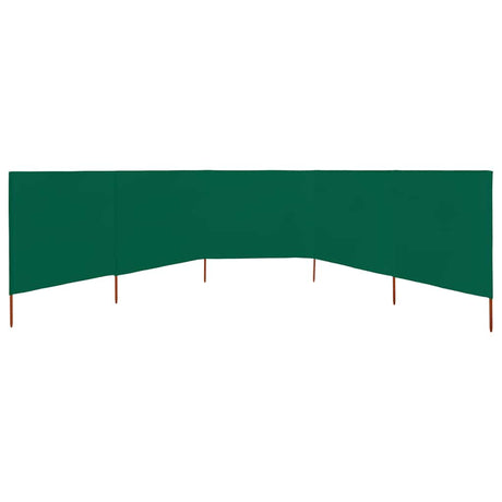Vidaxl Windschutzscheibe 5 Paneele 600x120 cm Stoff grün