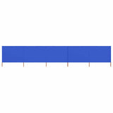 Vidaxl Windschutzscheibe 5 Paneele 600x120 cm Stoff Azure Blau