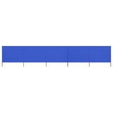 Vidaxl Windschutzscheibe 5 Paneele 600x160 cm Stoff Azure Blau