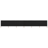 Vidaxl Windschutzscheibe 6 Paneele 800x80 cm Stoff schwarz