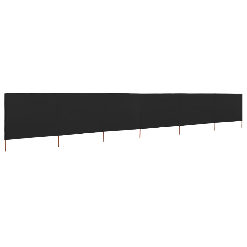 Vidaxl čelní sklo 6 panelů 800x80 cm Black