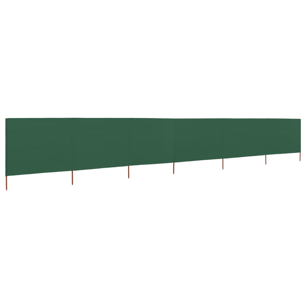 Pare-brise Vidaxl 6 panneaux 800x120 cm tissu vert